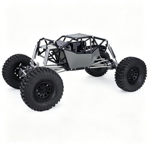 AMK RC Crawler Roll Cage, 1/10 Scale Nylon Rock Buggy Body Cage for Axial SCX10 SCX10 II, Durable RC Rock Crawler Upgrade Part (Gray) - color: Gray