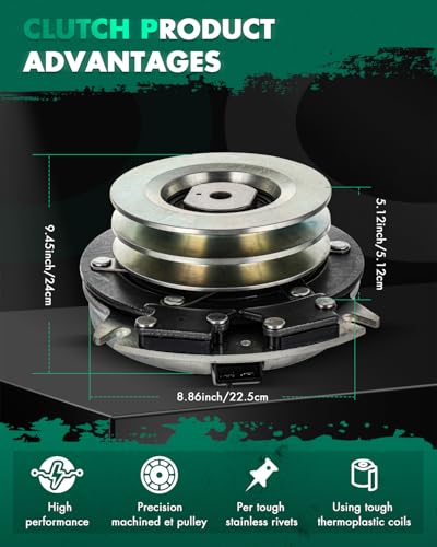 SCITOO Electric Lawnmower PTO Clutch Fit for Woods 388771 | |for Xtreme X0105 |for Warner 5218-170 5218-226 - style: X0105