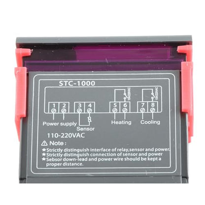 Digital Temperature Controller, STC 1000 Cooling and Heating Thermostat with Sensor, for Temperature Measurement and Control (AC110~220V) - style: AC110~220V