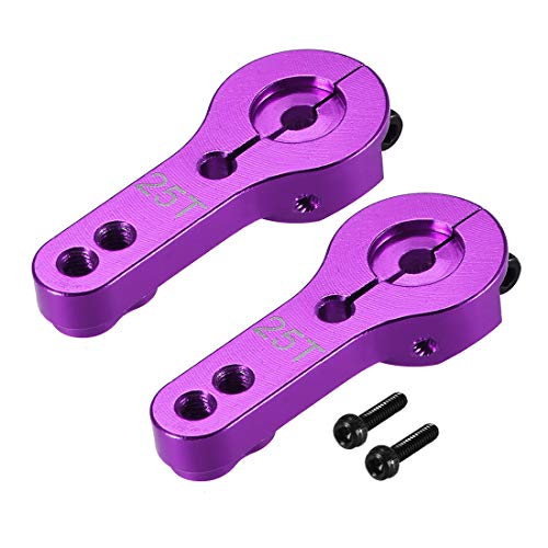 uxcell Aluminum Servo Horn 25T M3 Thread Purple, for Futaba Savox Xcore HL HSP HD Power Go Tech,2pcs