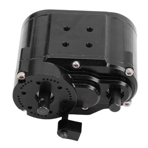 Zopsc Dual Speed Transmission Box/Cover for SCX10 D90 Alloy 1/10 Scale RC Crawler 2 Speeds Gearbox Black Alloy Off Road Performance Upgrade for Enthusiasts