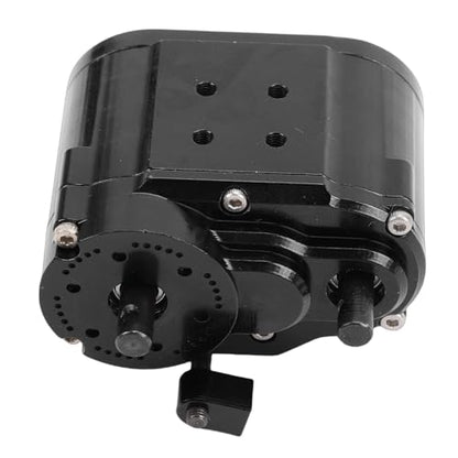 Zopsc Dual Speed Transmission Box/Cover for SCX10 D90 Alloy 1/10 Scale RC Crawler 2 Speeds Gearbox Black Alloy Off Road Performance Upgrade for Enthusiasts