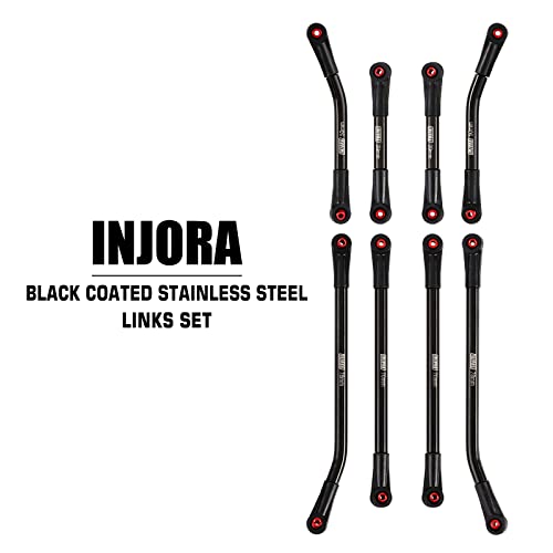 INJORA Steel High Clearance 4 Link for SCX24 Gladiator Power Wagon (Black) - color: Black