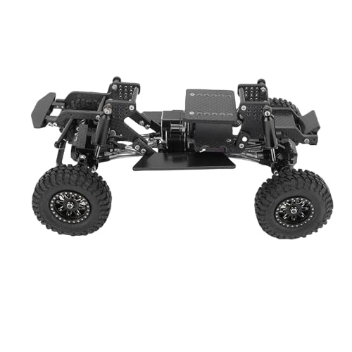 Asixxsix RC Crawler Chassis Frame Kit, Lightweight Strong Modular Design RC Upgrade Parts, Composite Material Chassis Frame Kit with Easy Installation for Ascent 18 1/18 Crawler (Black) - color: Black
