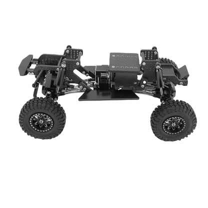 Asixxsix RC Crawler Chassis Frame Kit, Lightweight Strong Modular Design RC Upgrade Parts, Composite Material Chassis Frame Kit with Easy Installation for Ascent 18 1/18 Crawler (Black) - color: Black