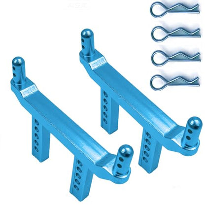 2 Pieces of 1/16 Scale RC Body Post Mounting Kit, Replacement Body Shell for Model 16101 16103, Modified DIY, Blue - color: Blue