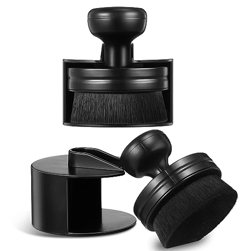 Dreyoo 2 Pack Car Tire Shine Applicator Brush with Seal Cover Included | Automotive Tire Dressing Applicator, Detailing and Car Wash Kit for Vehicles Shine Polish Wax, High Density Soft Bristles