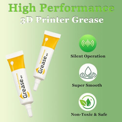 5-Pack 3D Printer Parts Lubricant Optical Axis Grease Gear Grease | Guide Grease, For Bambu Lab X1 X1C P1P P1S A1 Mini, Kobra 2 Series, Neptune 4, Ender 3 V3 KE/Ender 3 V3/CR10-SE