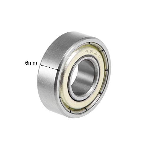 uxcell 698ZZ Deep Groove Ball Bearings Z2 8mm X 19mm X 6mm Double Shielded Carbon Steel 2pcs - size: 8mmx19mmx6mm
