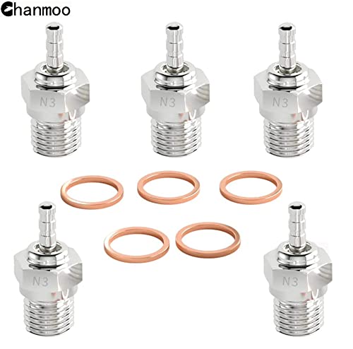 5Pcs Hot Glow Plugs No.3 N3#3 70117H Spark Nitro Engine Parts Replace OS for Traxxas Losi HPI Redcat HSP Himoto RC Car Truck Buggy