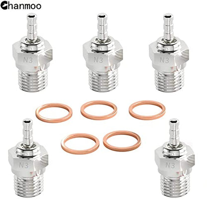 5Pcs Hot Glow Plugs No.3 N3#3 70117H Spark Nitro Engine Parts Replace OS for Traxxas Losi HPI Redcat HSP Himoto RC Car Truck Buggy