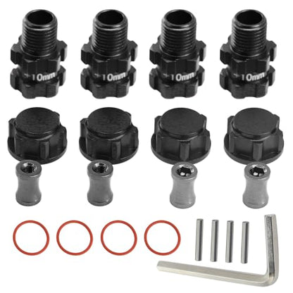 Rc Wheel Hex 10mm Extended Hub Drive 14mm to 17mm for Arrma 1/10 3S Senton/Granite/Vorteks/Infraction/Big Rock/Vendetta (Black) - color: Black