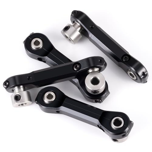 4Pcs Aluminum Anti-Roll Sway Bar Suspension Arm Linkage，Black | Upgrade Parts, For 1/5 Losi DBXL 2.0 RC Car - color: Black