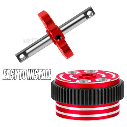 RC Differential Locker Spool Diff Case Mounts & Differential Case Upgrades Part for 1/10 Slash 2WD VXL/Stampede 2WD VXL XL-5/Rustler 2WD VXL XL-5/Bandit 2WD VXL,Red - color: Red - (Upgrades Part)