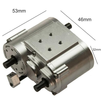 Compatible Transfer Case Gearbox Compatible with 1/10 RC Crawler Car Upgrade Parts 2 Speed Transmission Box 46x53x32mm