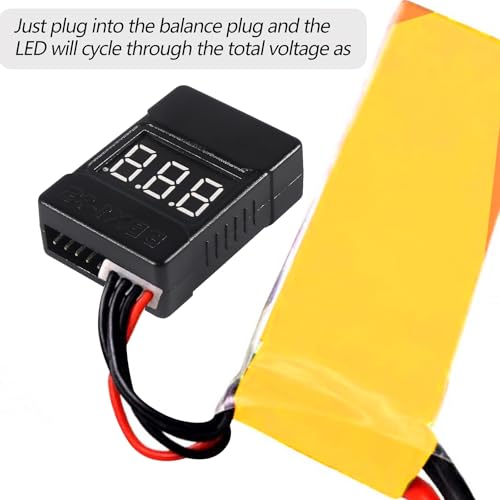 6pcs RC 1-8S Battery Tester Monitor LiPo Battery Checker Low Voltage Buzzer Alarm with LED Indicator
