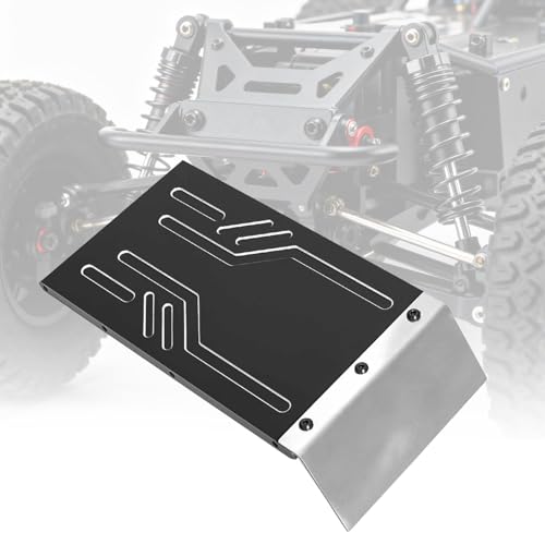 harayaa 1/7 RC Car Skid Plate Chassis Maintenance Replaces Guard Easy to Install Sturdy Protector Protection for RC Crawler 4WD, Black - color: Black