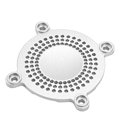 RC Fan Cover 50mm Aluminum Alloy CNC Machining ESC Cooling Fan Cover, Lightweight Protective Cover for RC Car ESC with Enhanced Heat Dissipation and Rugged Design (Silver) - color: Silver