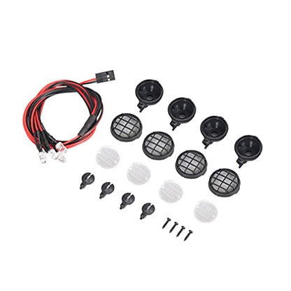 Replacement Part For 4PCS Set LED RC Roof Luggage LED Light Bar Kit Lamp For 1/10 Rc Crawler Accessory Rc Car Parts - (Color: Without Letters)