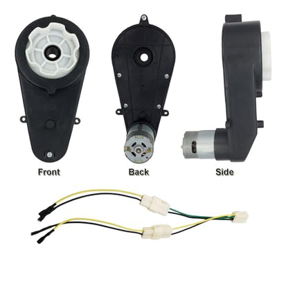2 Pcs RS550 12000RPM Gearbox with 12V DC Motor for Ride On Car