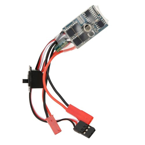 GOTOTOP RC Speed Controller PCB Brushed Motor ESC 30A 4 to 8V Forward Reverse Brake for 1 16 1 18 24 RC Car Boat Hobby Users (with Brake) - size: With brake