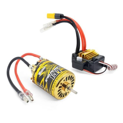 2S Rocket 540 Plus V2 13T 5 Slots Brushed Motor + 80A Brushed ESC Combo Set for TRAXXAS TRX4 SCX10 1/10 Crawler RC Climbing Car - size: 13T+80A