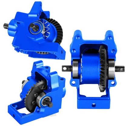 RC Aluminum Transmission Gearbox Case & 37T Diff Gear Upgrades Part for 1/10 Slash/Rustler/Stampede/Jato 4X4 4WD VXL/XO-1,Replace #6880#6881,Navy Blue - color: Navy Blue-(rc Upgrades Part）