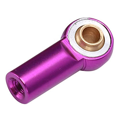 Pissente RC Link Rod Ends Aluminum Alloy M3 Ball Head Set 10pcs 19mm for AXIAL SCX10 1 10 RC Crawler Car Easy Installation Precise Fit Stable Steering Upgrade Parts (Purple) - color: Purple