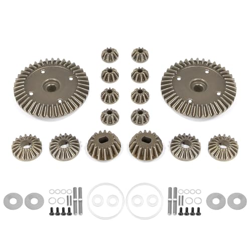 Metal Differential Gear Set Universal for Both Front and Back for Tamiya XV-02/TT-02/MB-01/XM-01/BT-01 1/10 RC Car Upgrade Parts Accessories (2 Sets of Gears) - color: 2 sets of gears