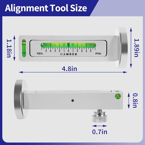 Ziopetru 1 Pack Magnetic Camber Gauge, Wheel Alignment Tool for Automotive | PC plastic body, magnetic base. -5 to 5 deg range. Measures caster/camber. Lightweight for DIY home use. - size: 1 PACK