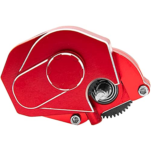 ShareGoo Aluminum Complete Transmission Gearbox w/Transmission Gear Upgrade Part Compatible with Axial SCX24 Deadbolt C10 JLU Gladiator Bronco 1/24 RC Crawler Car (Red) - color: Red