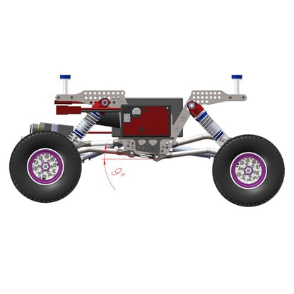 GR5 Titanium LCG Chassis Kit Frame Rail for Redcat Ascent-18 1/18 Scale RC Rock Crawler Upgrades - style: GR5 Titanium