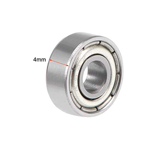 uxcell 694ZZ Deep Groove Ball Bearing 4x11x4mm Double Shielded Chrome Steel Bearings 5-Pack - size: 4mmx11mmx4mm