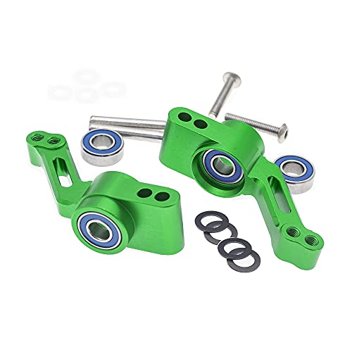 RC Alloy Rear Stub Axle Carriers for Traxxas 1/10 Rustler 4X4, Stampede 4X4, Slash 4X4 4WD-Replaces Part 1952(Pair) - color: Green