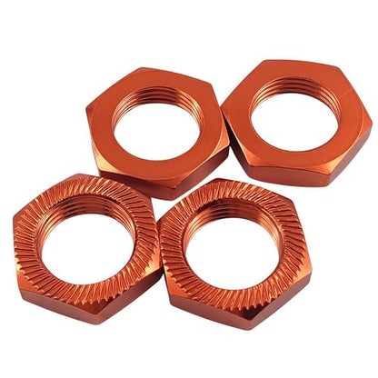17mm Aluminum Wheel Hex Nut Kit for ARRMA Typhon Mojave Felony 6S (Red) | 1/8,1/7,Infraction,Limitless,ARAC9416 ARAC9763 ARA311035,CNC Machined,High Strength,Precision Fit,Wear Resistant - color: Red