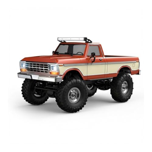 1/16 Scale Remote Control Crawler, Full-Proportional Pickup Truck All Terrain Car, Off-Road RC Semi Trucks for Adults (Red) - color: Red