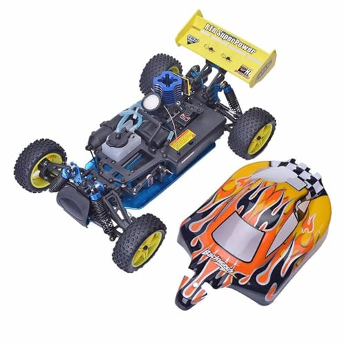 1/10 Nitro RC Car for Adult 75CC Oil-Powered Two Speed RC Crawler Truck, 4WD Off Road Buggy Nitro Gas Power Remote Control Car Hobby Toys, 90KM/H Fast Petrol Engine Racing Car RC Vehicle