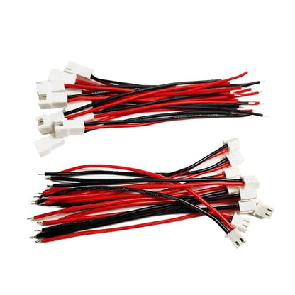 15Pairs JST-XH 2.54 2 Pin Male and Female Connector Plug with Soft Silicone Wire Cable 10cm - size: JST-XH 2.54 2Pin