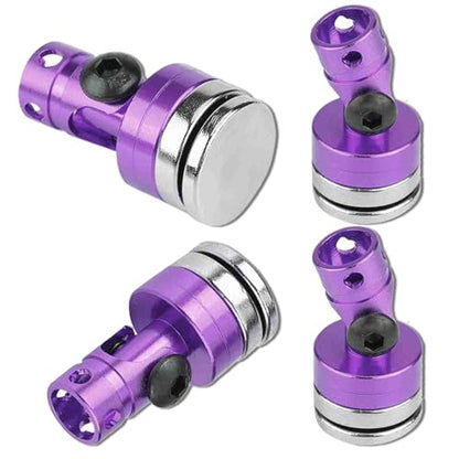 4 Pcs Aluminum RC Body Post Magnetic RC Body Mounts Invisible Body Post Mount Good Scx10 4Wd 1:10 RC Car Yellow Black Purple (Purple) - color: Purple