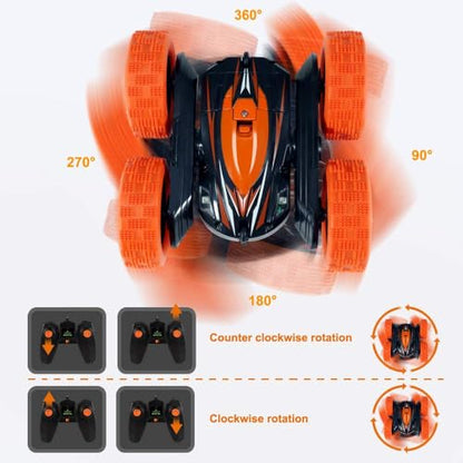 FREE TO FLY Remote Control Car Rc Cars - Drift High Speed 4Wd Off Road Stunt with 360° Flips - Christmas Birthday Gifts Racing Toys for Kids Age 8-12 6-8 3-5 - color: Orange