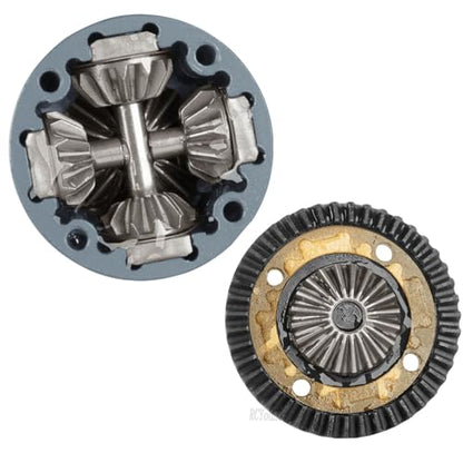 RC 43T/10T Front&Rear Diff Gear Differential Upgrades Part for 1/8 Kraton,Outcast,Notorious,Talion 6s BLX/EXB,1/7 Big Rock,Fireteam,Mojave 6s BLX,Titanium - color: Titanium-(upgrades）