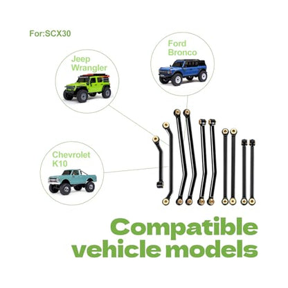 SCX30 Links High Clearance Links for Axial SCX30 Upgrades | Chassis Suspension Steering Links Set for 1/30 RC Crawler