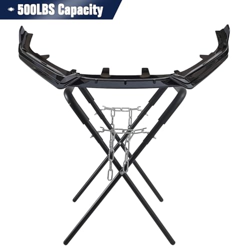 Folding Work Stand, Black, 1-Pack | 500-Pound Capacity, Adjustable, For Automotive Repair, Woodworking & Surfboards