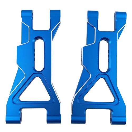 Aluminum Front Upper Lower Suspension Arms for ARRMA Gorgon 2WD (Blue) | 1/10,4X2,Monster Truck,ARA330750 ARA330752,CNC Machined,Heavy Duty,High Strength,Precision Fit,Wear Resistant - color: Blue