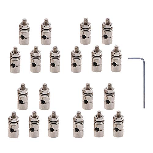 20 PCS Dia 1.3mm Adjustable RC Airplane Pushrod Connector Linkage Stopper for Model Aircraft DIY Replacement Parts