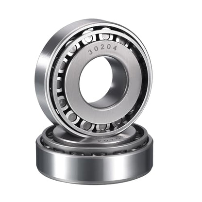 2 Pack 30204 Tapered Roller Bearing Cone and Cup Set | 20mm Bore 47mm OD 15.5mm Cup Width, Chrome Steel Wheel Bearings, ABEC-3 - size: 30204