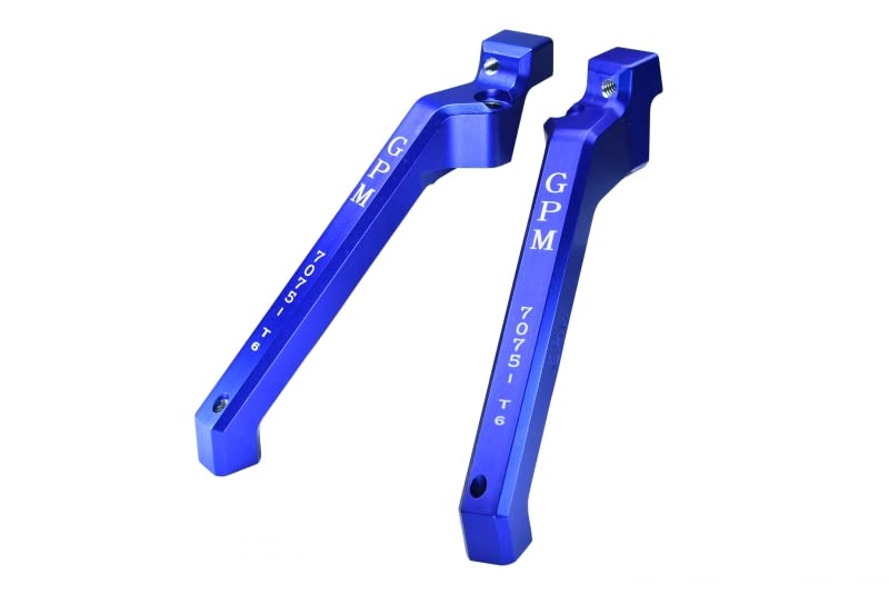 GPM Upgrades Aluminum 7075-T6 Rear Chassis Brace for 1/8 4WD Sledge Monster Truck (95076-4) RC Cars (Blue)