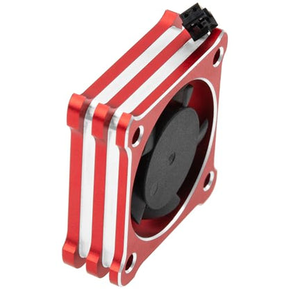 ShareGoo Alloy Brushless Motor ESC Cooling Fan Heatsink 28000RPM 5V-7.4V for Hbywing XeRun XD10 PRO ESC Series (Red)_ - color: Red