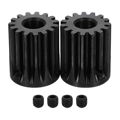 uxcell 2Pcs 1.5 Mod 15T Spur Gear 10mm Bore, 1045 Steel Pinion Gear Black Surface Treatment, 20°Pressure Angle, for Spur Rack and RC Model Car or Motor DIY - size: 1.5 Mod 15T, 10mm