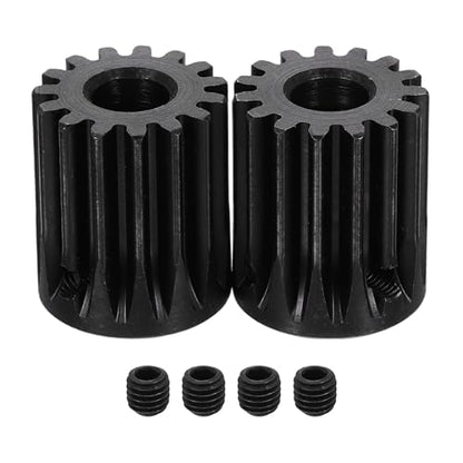 uxcell 2Pcs 1.5 Mod 15T Spur Gear 10mm Bore, 1045 Steel Pinion Gear Black Surface Treatment, 20°Pressure Angle, for Spur Rack and RC Model Car or Motor DIY - size: 1.5 Mod 15T, 10mm